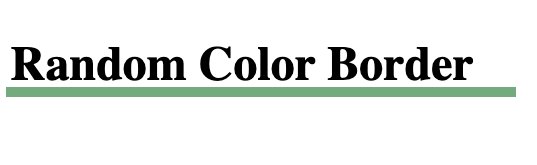 Random Color Border