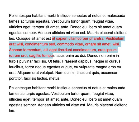 CSS Markierung Beispiel mit Lorem Ipsum Text