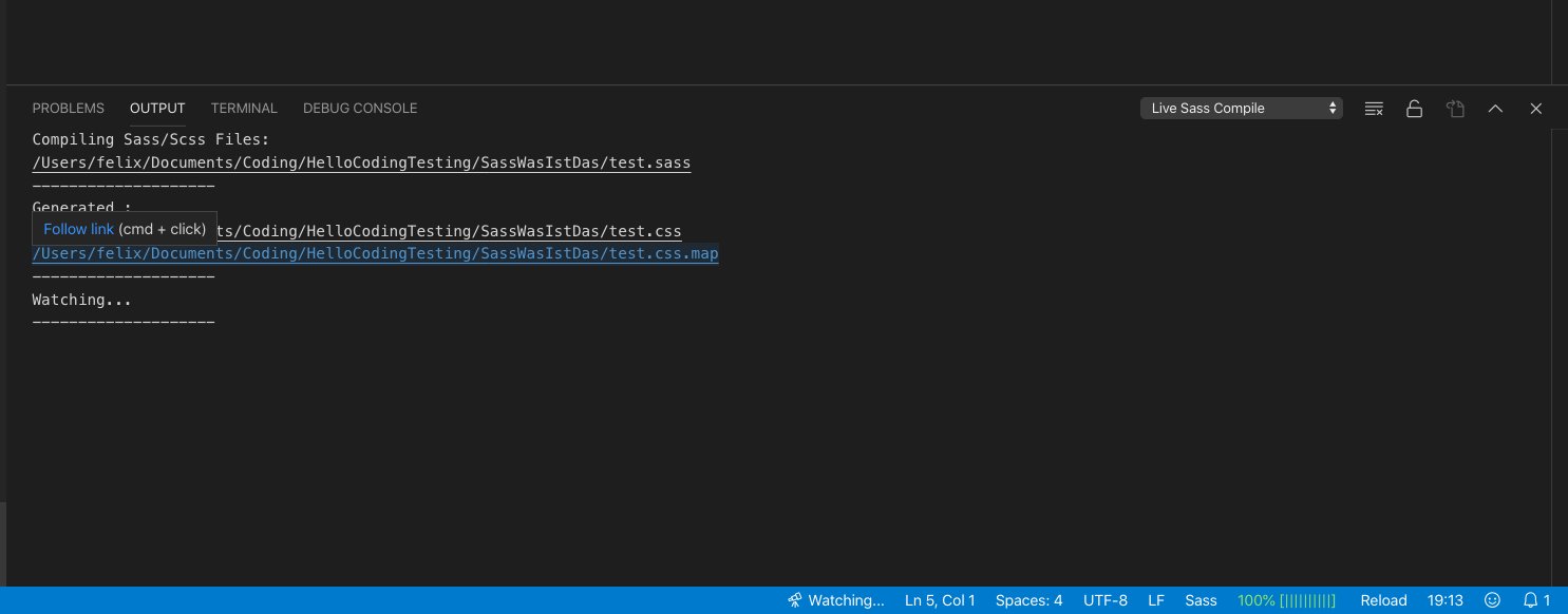 Как установить sass в visual studio code