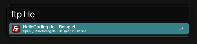 FileZilla Integration für Alfred